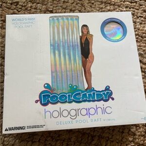 Pool Candy Holographic Deluxe Pool Raft - Iridescent